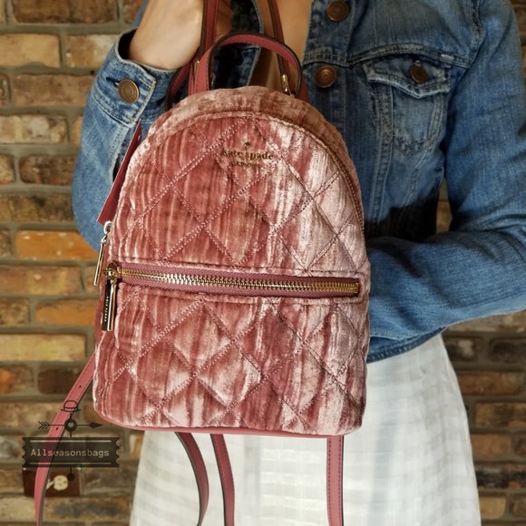 NATALIA Crushed Velvet Mini Backpack Kate Spade main image 6